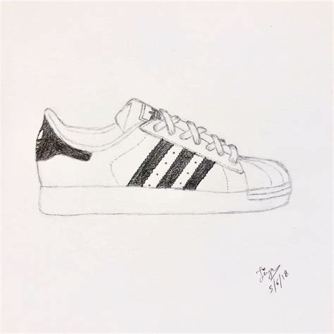 adidas superstar schuhe zeichnen von vorne|Adidas Superstar sneakers.